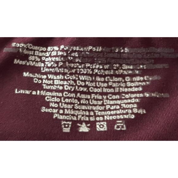 AVIA HI-RISE CROPPED ACTIVEWEAR LEGGINGS, WOMENS, M, PURPLE PINK BLACK ABSTRACT - Picture 8 of 8